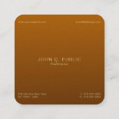 Creatieve Professionele Elegante Parel Afwerking L Vierkante Visitekaartje (Achterkant)