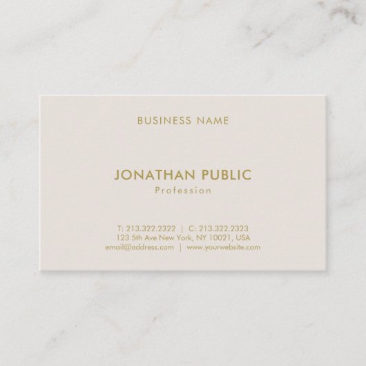 Creatieve professionele grafische minimale Sjabloo Visitekaartje (Voorkant)