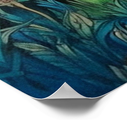 Creatieve  psychedelische paddenstoelentekening poster (Hoek)