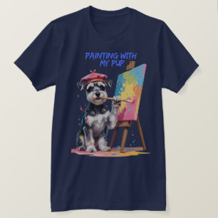 Creatieve Pup - De Artistieke Miniatuur Schnauzer T-shirt