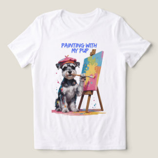 Creatieve Pup - De Artistieke Miniatuur Schnauzer Tri-Blend Shirt