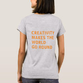Creatieve quote oranje typografie achterkant afdru t-shirt (Achterkant)