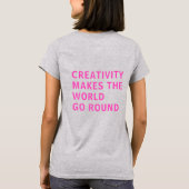 Creatieve quote roze typografie achteraan bedrukt  t-shirt (Achterkant)