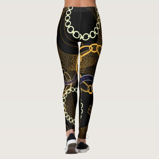 Creatieve riemen Griekse ketens mix Leggings (Achterkant)