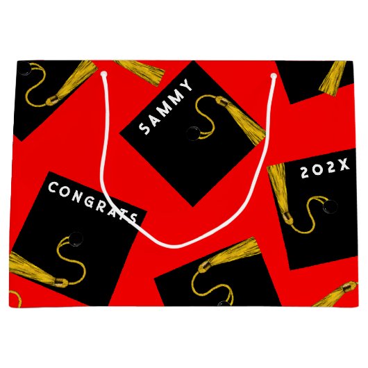 Creatieve rode afstudeertas grote cadeautas (Voorkant)