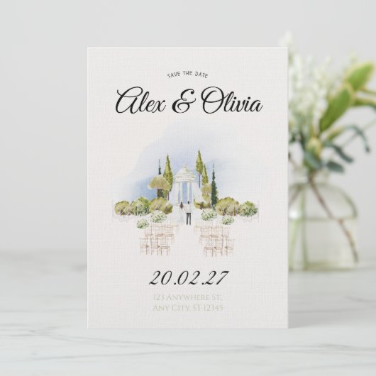 Creatieve Romantische Trouw Uitnodiging – Personal (Staand voorkant)