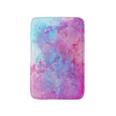 Creatieve roze-blauwe textuur, verfvlekken. badmat (Voorkant Verticaal)