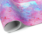 Creatieve roze-blauwe textuur, verfvlekken. cadeaupapier (Rol Hoek)