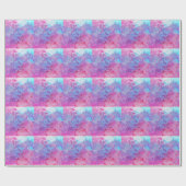 Creatieve roze-blauwe textuur, verfvlekken. cadeaupapier (Vlak)