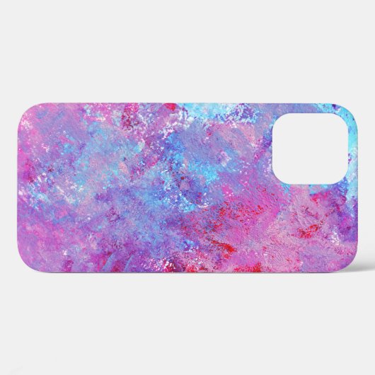 Creatieve roze-blauwe textuur, verfvlekken. Case-Mate iPhone case (Achterkant (horizontaal))