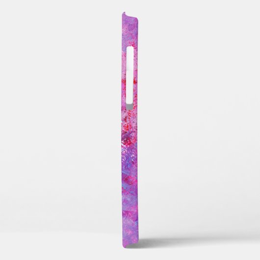Creatieve roze-blauwe textuur, verfvlekken. Case-Mate iPhone case (Achterkant / Links)