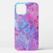 Creatieve roze-blauwe textuur, verfvlekken. Case-Mate iPhone case (Achterkant)