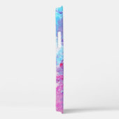 Creatieve roze-blauwe textuur, verfvlekken. Case-Mate iPhone case (Achterkant / Rechts)