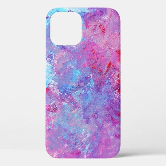 Creatieve roze-blauwe textuur, verfvlekken. Case-Mate iPhone case (Achterkant)