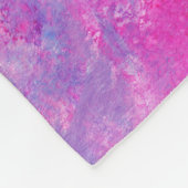 Creatieve roze-blauwe textuur, verfvlekken. fleece deken (Hoek)