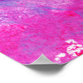 Creatieve roze-blauwe textuur, verfvlekken. poster (Hoek)
