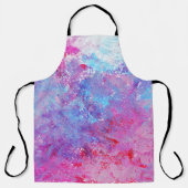 Creatieve roze-blauwe textuur, verfvlekken. schort (Voorkant)