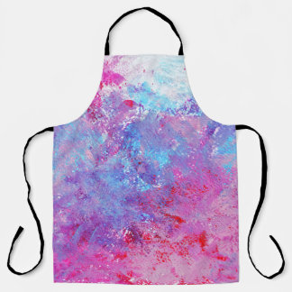 Creatieve roze-blauwe textuur, verfvlekken. schort