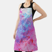 Creatieve roze-blauwe textuur, verfvlekken. schort (Insitu)