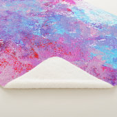Creatieve roze-blauwe textuur, verfvlekken. sherpa deken (3/4)