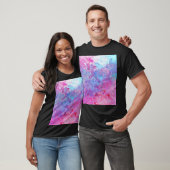 Creatieve roze-blauwe textuur, verfvlekken. t-shirt (Unisex)