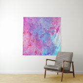 Creatieve roze-blauwe textuur, verfvlekken. wandkleed (In Situ (horizontaal))