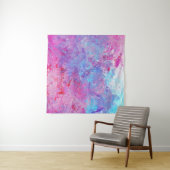 Creatieve roze-blauwe textuur, verfvlekken. wandkleed (In Situ (horizontaal))