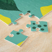 Creatieve roze-blauwe verftextuur, abstract. legpuzzel (Zijkant)