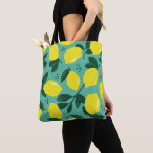Creatieve roze-blauwe verftextuur, abstract. tote bag (Dichtbij)
