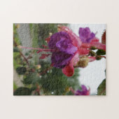 Creatieve roze fuchsia bloem foto legpuzzel (Horizontaal)