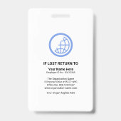 Creatieve Roze Kolom Verpleegster Foto Sjabloon ID Badge (Achterkant)