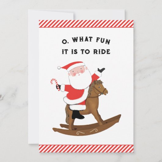 Creatieve Ruitersport Kerst Feestdagenkaart (Voorkant)