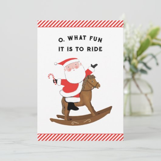 Creatieve Ruitersport Kerst Feestdagenkaart (Staand voorkant)