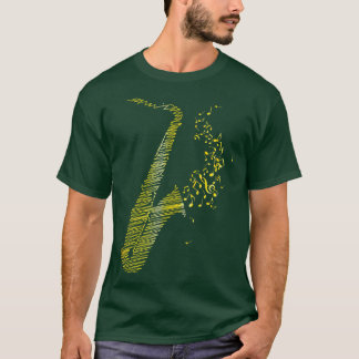Creatieve Saxofoon Art Yellow Mix T-shirt