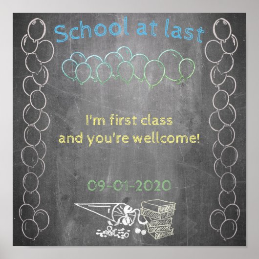 Creatieve schoolbord illustratie poster (Voorkant)