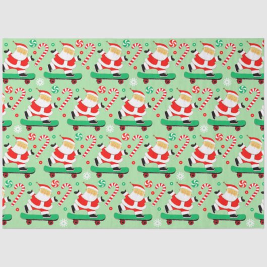 Creatieve Skateboarding Kerstvakantie Tissuepapier (Voorkant)