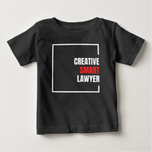 Creatieve slimme advocaat witte en rode tekst