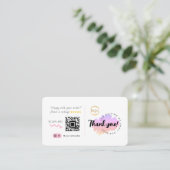 Creatieve sociale media aangepaste QR-code logo be Visitekaartje (Staand voorkant)