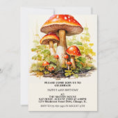 Creatieve Sprouting Mushrooms Art Verjaardagsfeest Kaart (Voorkant)