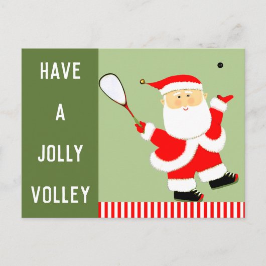 Creatieve Squash Speler Kerstmis Feestdagenkaart (Voorkant)