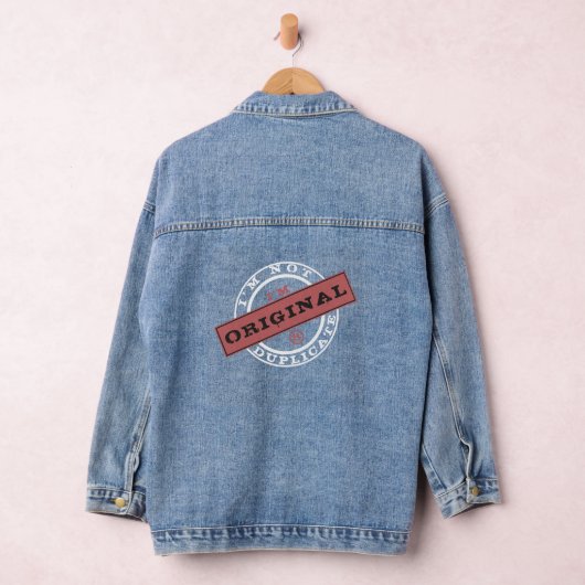 Creatieve Stamp Text Denim Jacket (Hangar)