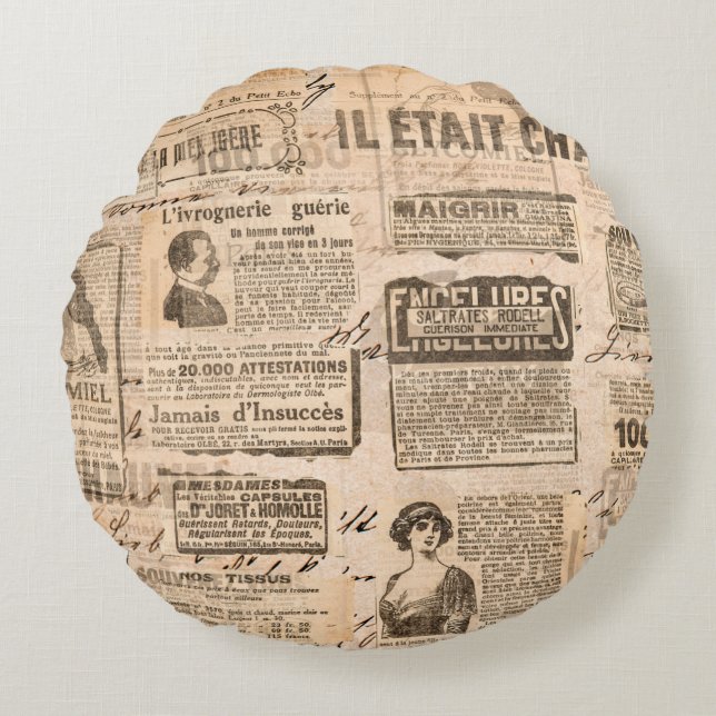 Creatieve  stijlachtergrond. Papiertextuur. Rond Kussen (Voorkant)