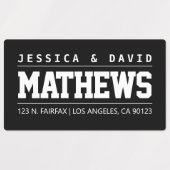 Creatieve stijlvolle zwarte & witte waterdichte labels (Design 2)