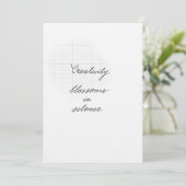 Creatieve stilte quote kaart (Staand voorkant)