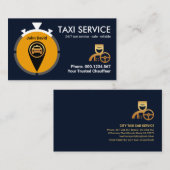 Creatieve Stopwatch Locatie Icon Taxi Visitekaartje (Voorkant / Achterkant)