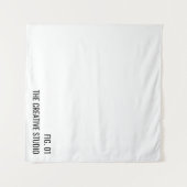 Creatieve Studio Minimalistische Tekst Wit Wandkleed (Voorkant (horizontaal))
