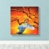 Creatieve Swan Wall Art Canvas Afdruk (Insitu (Houten vloer))
