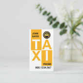 Creatieve TAXI blokken rijden Visitekaartje (Staand voorkant)