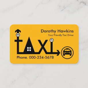 Creatieve Taxi Route Rijrichting Visitekaartje