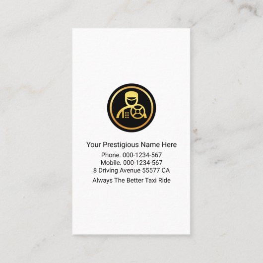 Creatieve taxi Wave Cab Driver Visitekaartje (Achterkant)
